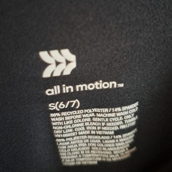 All In Motion Kids Lightweight Black Hoodie Size Small (6/7) - Picture 3 of 3